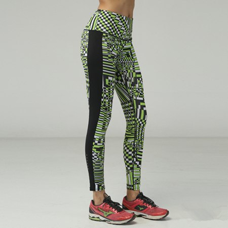 Beautiful pattern yoga leggings - solid Green pattern