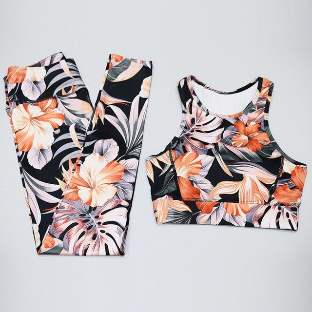 REXCHI Floral yoga set