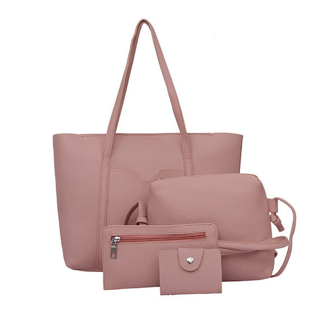 Set of shoulder bags in Pink