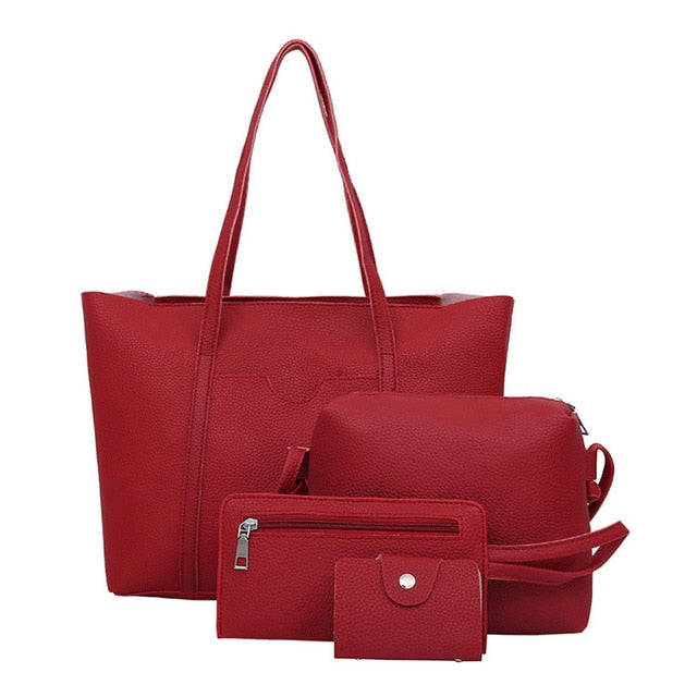 Set of shoulder bags in Red